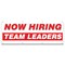 Signmission Now Hiring Team Leaders Banner Apply Inside Accepting Application Single Sided B-96-30312 - alternate 1